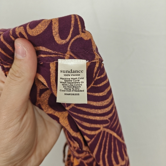 Sundance This is Paradise Tropical Pants Womens Petite Small 100% Viscose Lounge - Picture 13 of 13